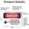 Signmission Electrical Panel Keep Clear Danger Sign, Vinyl Decal, 5in W x 3.5in L, 2PK OS-2PACK-DS-D-35-L-1030 - alternate 7